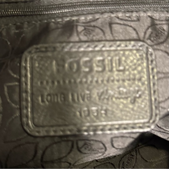 Gently Used Fossil Black Leather Tote Bag - Picture 5 of 10